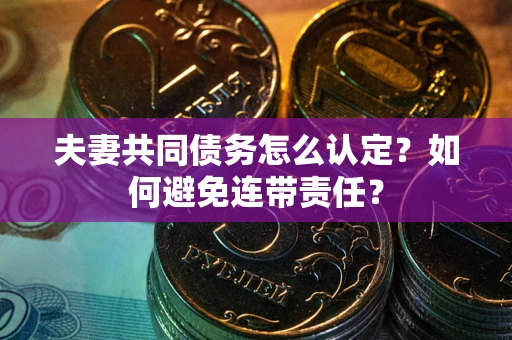 济南夫妻共同债务怎么认定？如何避免连带责任？