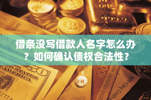 济南借条没写借款人名字怎么办？如何确认债权合法性？