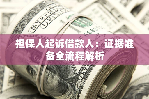 济南担保人起诉借款人：证据准备全流程解析