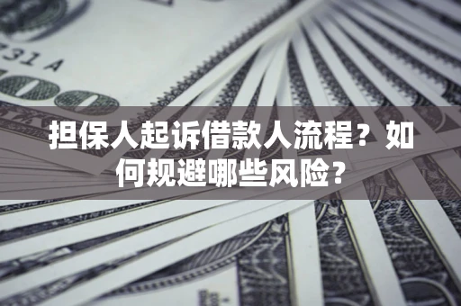 济南担保人起诉借款人流程？如何规避哪些风险？