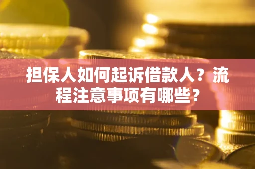 济南担保人如何起诉借款人？流程注意事项有哪些？
